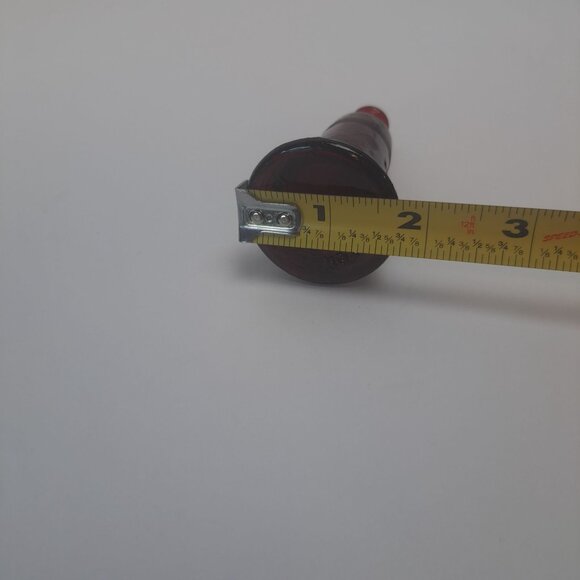 Wheaton NJ Liberty Bell Miniature Red Glass Bottle Collectible Vintage Embossed - Picture 10 of 11